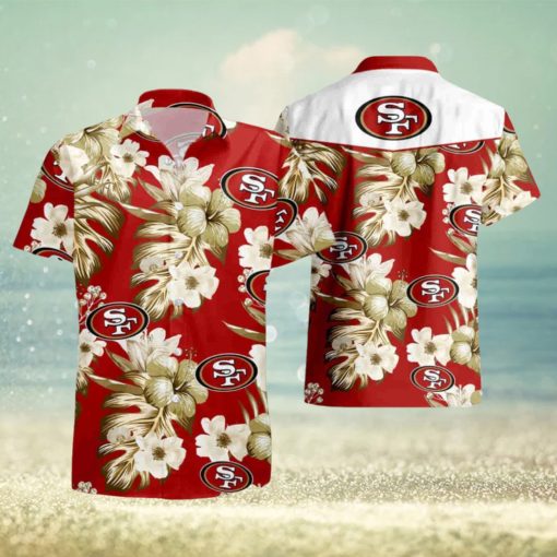 San Francisco 49Ers San Francisco Floral Football Hawaiian Shirt And Short