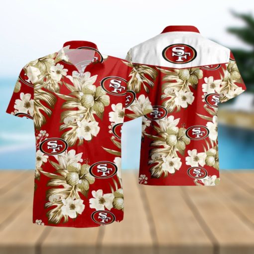 San Francisco 49Ers San Francisco Floral Football Hawaiian Shirt And Short