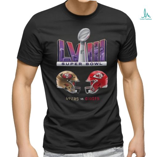San Francisco 49Ers vs. Kansas City Chiefs Helmet Super Bowl LVIII Shirt