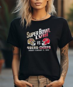San Francisco 49Ers vs. Kansas City Chiefs Super Bowl LVIII 2024 Helmet Shirt