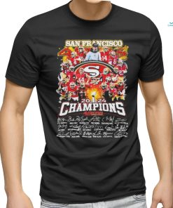 San Francisco 49ers Football Team NFC Championship Champions Signatures Shirt