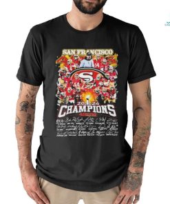 San Francisco 49ers Football Team NFC Championship Champions Signatures Shirt