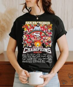 San Francisco 49ers Football Team NFC Championship Champions Signatures Shirt