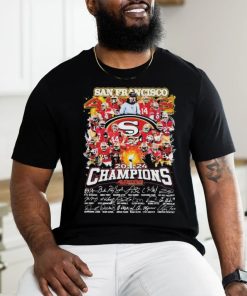 San Francisco 49ers Football Team NFC Championship Champions Signatures Shirt