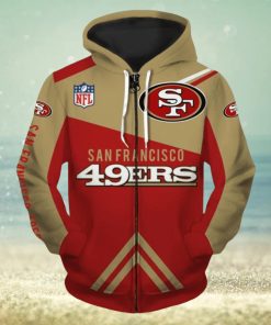 San Francisco 49ers NFL Fans Zip Hoodies Print Full
