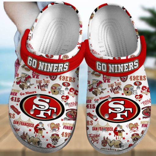 San Francisco 49ers NFL Sport Crocs Crocband Clogs Shoes Comfortable For Men Women and Kids – Footwearelite Exclusive