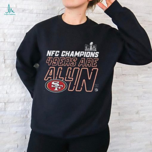 San Francisco 49ers Nike Toddler 2023 NFC Champions Locker Room Trophy Collection shirt