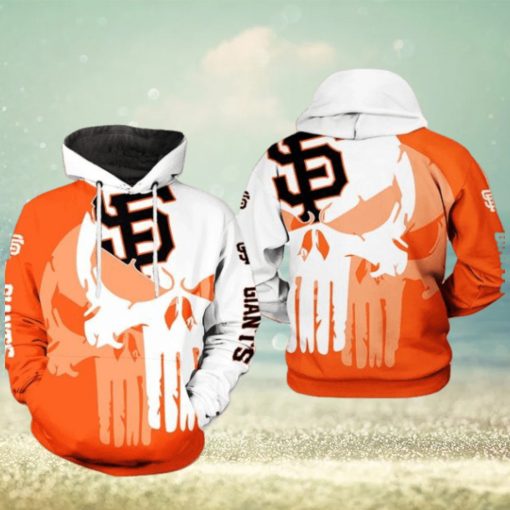 San Francisco Giants MLB Team Skull 3D Printed Hoodie