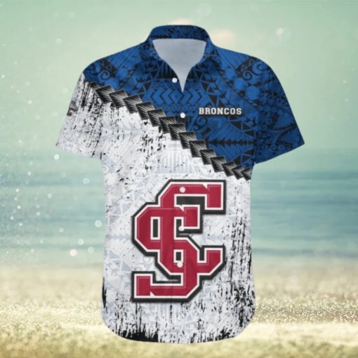 Santa Clara Broncos Hawaii Shirt Grunge Polynesian Tattoo – NCAA