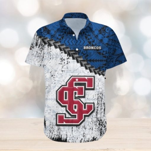 Santa Clara Broncos Hawaii Shirt Grunge Polynesian Tattoo – NCAA