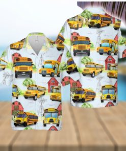 School Bus Hawaiian Shirt Men Women Gift Summer