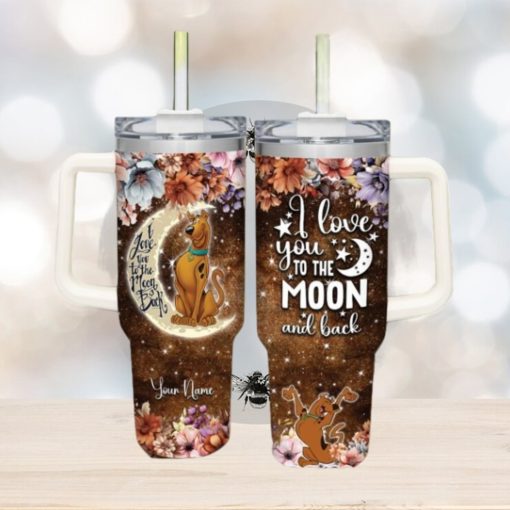 Scooby Doo Customized 40 Oz Tumbler I Love You To The Moon and Back