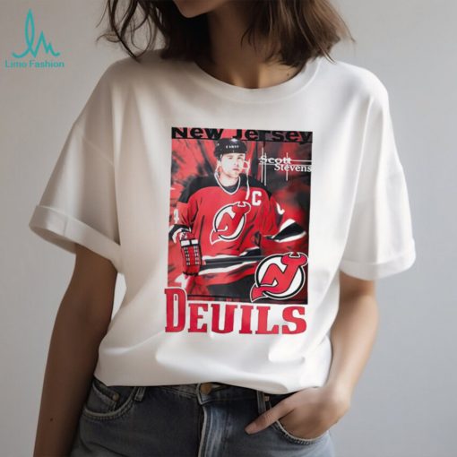 Scott Stevens New Jersey Devils hockey logo shirt