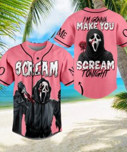 Scream Ghostface Valentine Personalized Baseball Jersey