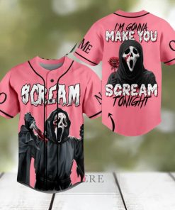 Scream Ghostface Valentine Personalized Baseball Jersey