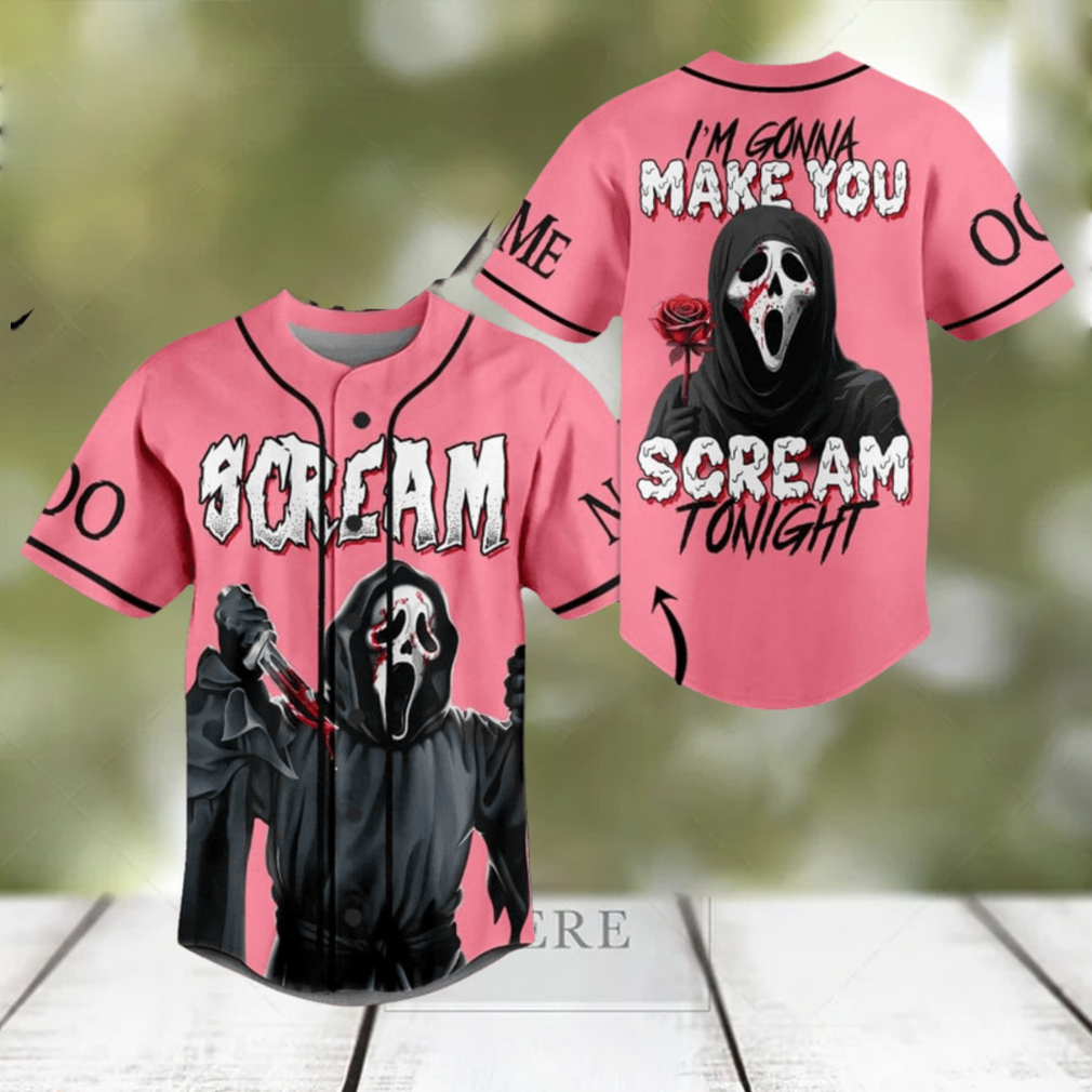 Scream Ghostface Valentine Personalized Baseball Jersey Scream Ghostface Valentine Personalized Baseball Jersey