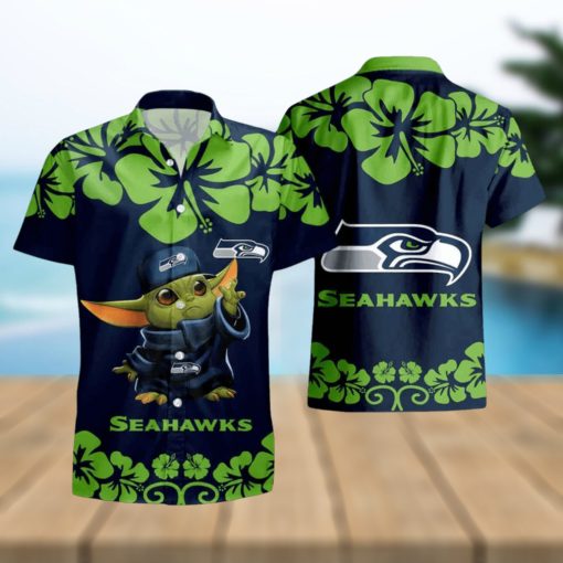 Seattle Seahawks Baby Yoda Hawaiian Shirt And Short Summer Shirt