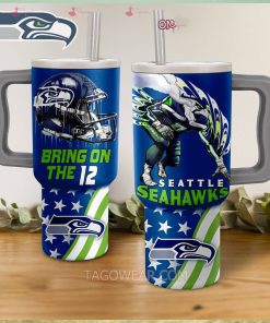 Seattle Seahawks Bring On The 12 40oz Tumbler With Handle