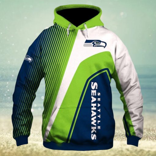 Seattle Seahawks Football Team Light Type Hoodies Print Full