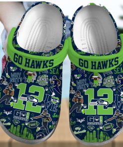 Seattle Seahawks NFL Sport Crocs Crocband Clogs Shoes Comfortable For Men Women and Kids – Footwearelite Exclusive
