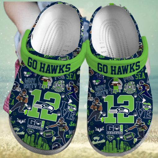 Seattle Seahawks NFL Sport Crocs Crocband Clogs Shoes Comfortable For Men Women and Kids – Footwearelite Exclusive