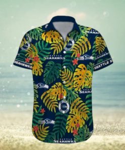 Seattle Seahawks NFL Tropical Style Hawaiian Shirt Custom Name Fans Gift