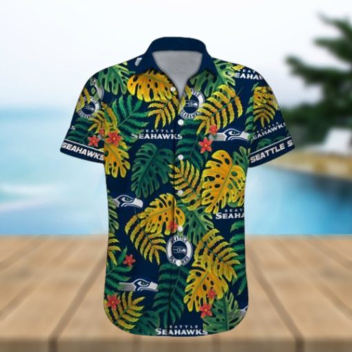 Seattle Seahawks NFL Tropical Style Hawaiian Shirt Custom Name Fans Gift