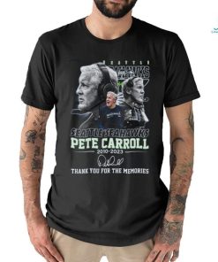 Seattle seahawks pete carroll 2010 2023 thank you for the memories shirt