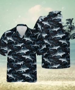 Shark Pattern Hawaiian Shirt Gift Holidays