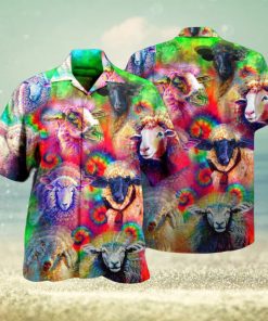 Sheep Animals Colorful Sheeps Hawaiian Shirt