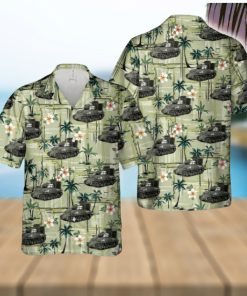 Sherman M4E8 HVSS 105mm 711th Tank Battalion U.S. Army Okinawa 1945 Hawaiian Shirt Unisex Fans Gift