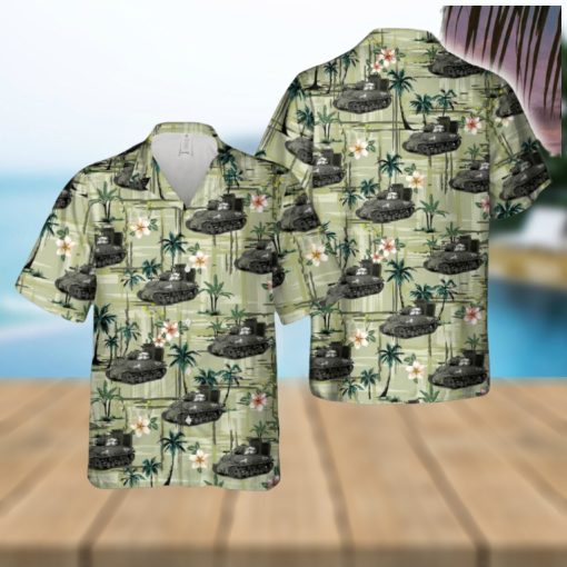 Sherman M4E8 HVSS 105mm 711th Tank Battalion U.S. Army Okinawa 1945 Hawaiian Shirt Unisex Fans Gift