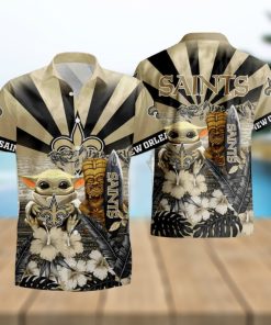 Shirt – New Orleans Saints Nfl Baby Yoda Hawaiian Shirt Shorts Summer Shirt