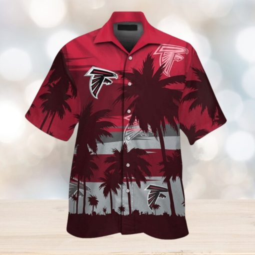 Short Sleeve Atlanta Falcons Hawaiian Shirt Button Up Tropical