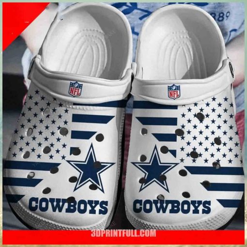 Show NFL Fandom Dallas Team Inspired Gift Unique Rubber Artistic Crocs