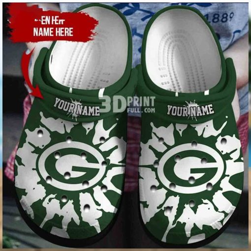 Show NFL Pride Personalized Green Bay Packers Inspired Crocbland Crocs