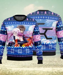 Shuu and Inori Guilty Crown Ugly Christmas Sweater