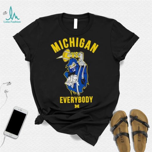 Skeleton Michigan vs everybody shirt