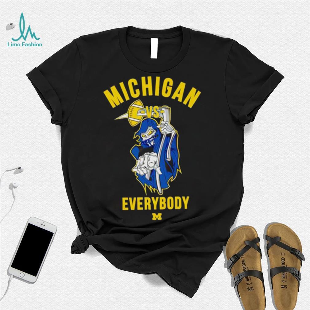 Skeleton Michigan vs everybody shirt Skeleton Michigan vs everybody shirt