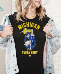 Skeleton Michigan vs everybody shirt