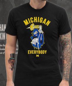 Skeleton Michigan vs everybody shirt