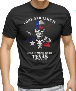 Skull Come And Take It Don’t Mess With Texas Razor Wire Shirt