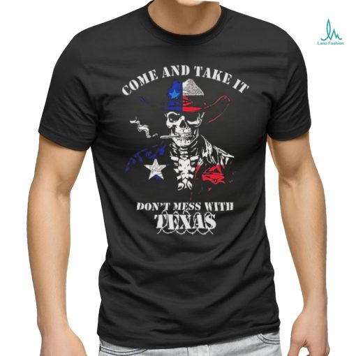 Skull Come And Take It Don’t Mess With Texas Razor Wire Shirt