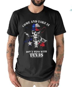 Skull Come And Take It Don’t Mess With Texas Razor Wire Shirt