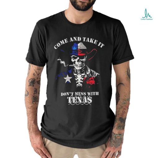 Skull Come And Take It Don’t Mess With Texas Razor Wire Shirt