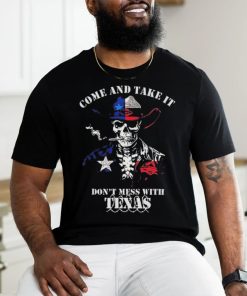 Skull Come And Take It Don’t Mess With Texas Razor Wire Shirt