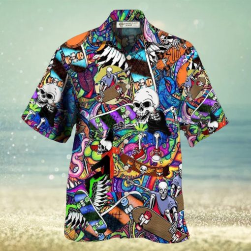 Skull Love Colorful Life Hawaiian Shirt