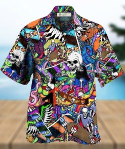 Skull Love Colorful Life Hawaiian Shirt