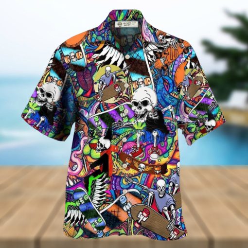 Skull Love Colorful Life Hawaiian Shirt