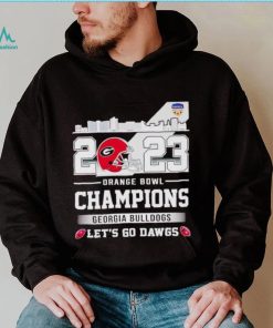 Skyline city 2023 Orange Bowl Champions Georgia Bulldogs let’s go Dawgs shirt